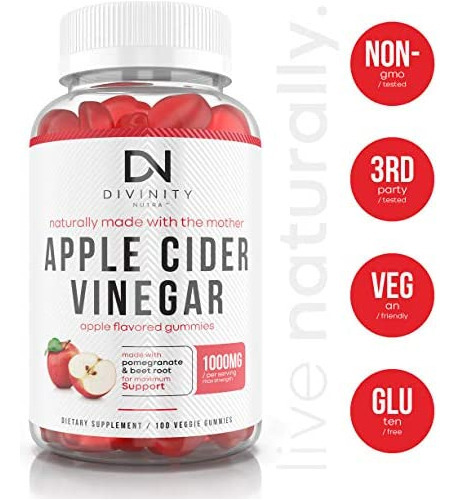 Gomas De Vinagre De Cidra Ceto Para Perda - Suplemento Nutr - Imagem 3