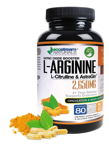 Ecostream Naturals Max 2650mg Nitric Oxide Booster L-arginin