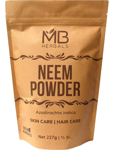 Pó De Neem Puro Mb Herbals 1 Libra | 16 Onças | 454 Gramas | - Imagem 3