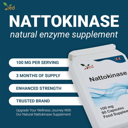 Ved Nattokinase, 2000 Fu 100 Mg, Extrato De Soja Fermentado - Imagem 3
