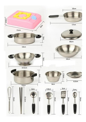 20 Peças De Aço Inoxidável Conjunto Panelas Cozinha - Imagem 6