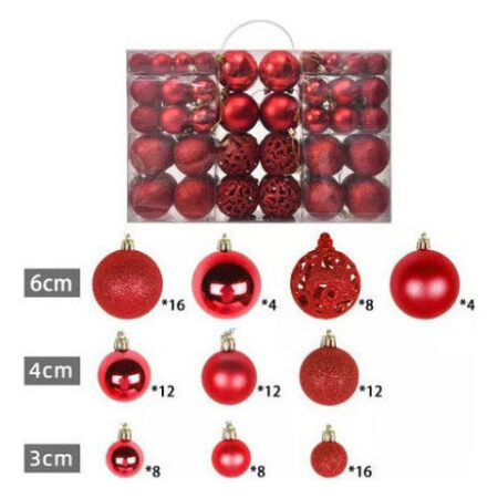 Conjunto De 100 Esferas De Decoração De Natal De Estilo Mist - Imagem 17