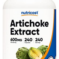 Suplemento Nutricost Extrato De Alcachofra 600mg 240 Cápsula