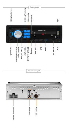 Car Mp3 Bluetooth Call Car Player Rádio Usb Flash - Imagem 6