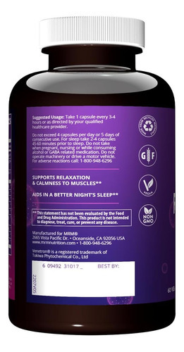 Mrm Nutrição Relax-all® | Suplemento Dietético Para Dormir M - Imagem 3