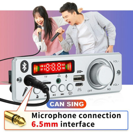 Placa Decodificadora Mp3 Wav, Amplificador De 80w, Microfon - Imagem 5