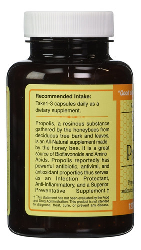Suplemento Durham"s Bee Propolis 500mg 120 Cápsulas - Imagem 4