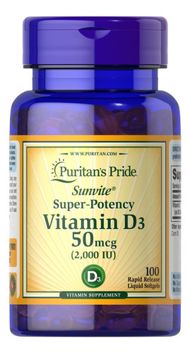 Puritanos Pride Sunvite Super High Potência Vitamina Diu 100