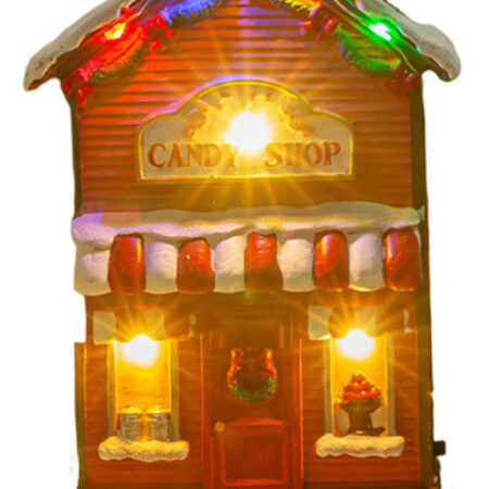 Musical Iluminado Natal Aldeia Casa Estatueta Decoração De - Imagem 39