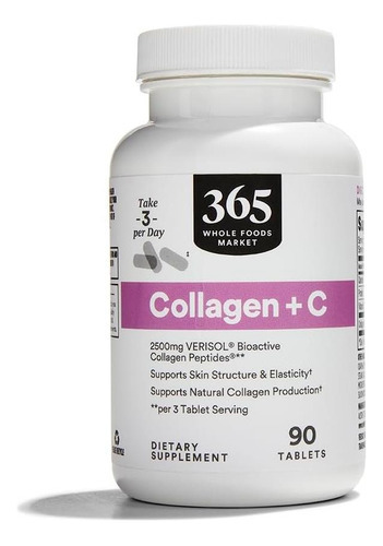 Whole Foods Market, Colágeno Verisol 2500mg, 90 Contagem
