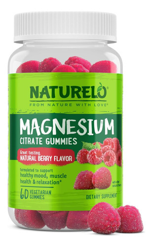 Gomas De Citrato De Magnésio Naturelo - Para Suporte De Calm