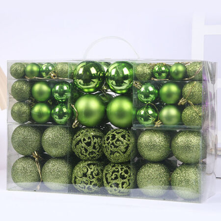 Conjunto De Bolas De Natal De Cor Sólida/fosco/glitter, 100 - Imagem 15