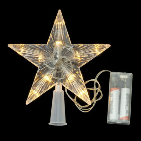 Enfeites De Topo De Árvore De Natal Lâmpada De Estrela De Ci - Imagem 7