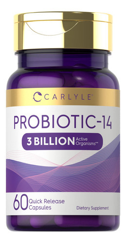 Probiótico Carlyle Probiotic-14 3 Bilhões De Cfu 60 Cápsulas