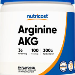 Suplemento Nutricost Arginina Akg Em Pó 300g - 100 Porções