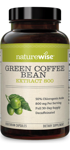Naturewise Green Coffee Bean 800mg Max Potency Extract 50%