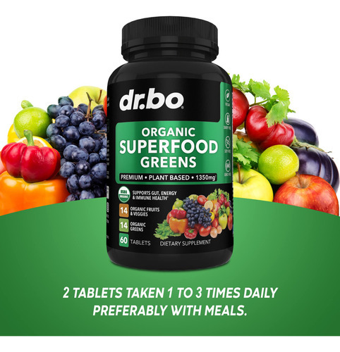 Suplemento Dr. Bo Organic Superfood Greens & Fruit - Imagem 8