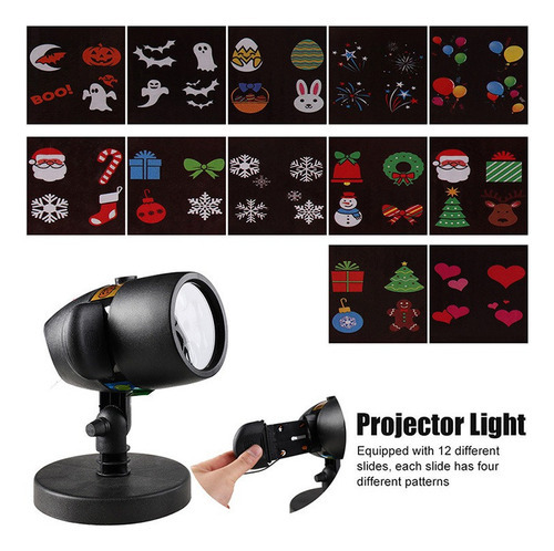Figuras De Natal Levou Projetor 12 Discos Jardim Ao Ar Livre - Imagem 4