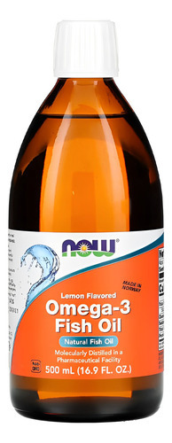 Ômega-3 Fish Oil Now Foods 500ml Sabor Limão Importado 4un - Imagem 5