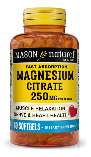 Mason Natural Citrato De Magnésio 250 Mg Absorção Rápida - 6