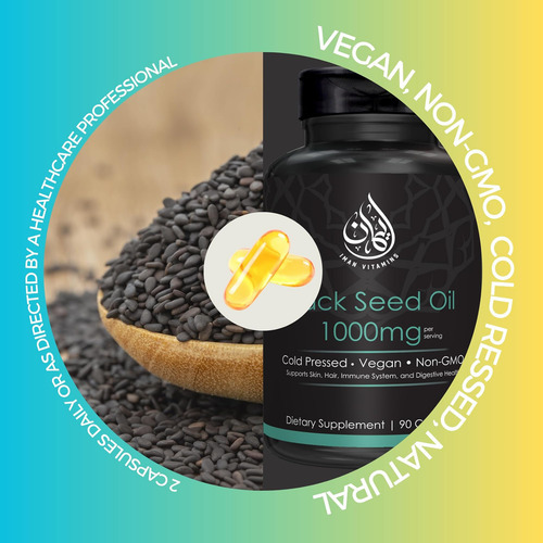 Cápsulas De Óleo De Semente Preta Natural Halal De Vitaminas - Imagem 3