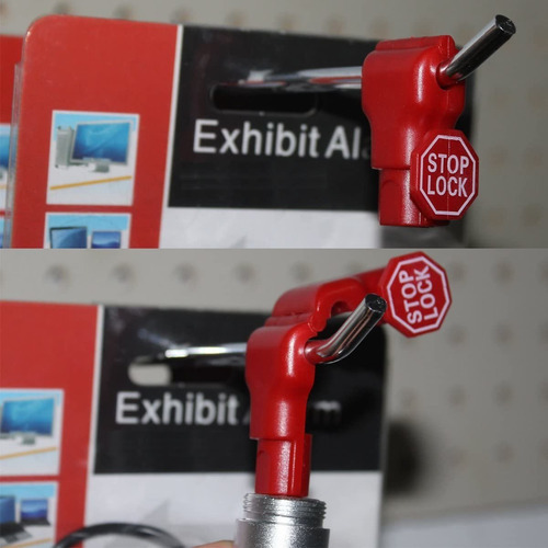 Peg Hook Lock Stop Lock 100 Peças De Plástico Vermelho Stop - Imagem 4