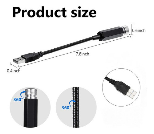 Emissor De Luz Da Abóbada Do Carro Projetor Galaxy Luz 2kit - Imagem 2