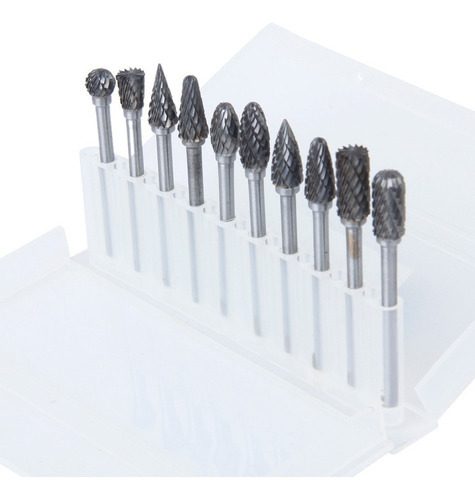 Kit 10 Limas Rotativa Carboneto Tungstênio Haste 6mm - Imagem 3