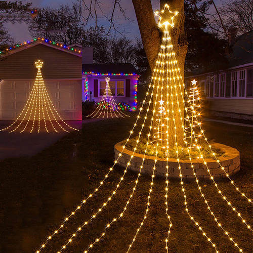 Decorações De Natal, Luzes Led De Estrela De Árvore De Natal - Imagem 9