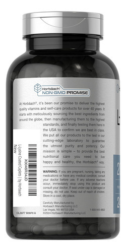 Horbäach L-lisina | 2000mg | 240 Cápsulas | Suplemento Veget - Imagem 2