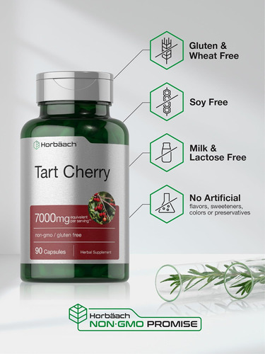 Extrato De Cereja Azeda Horbäach 7000mg | 90 Cápsulas | Supl - Imagem 3