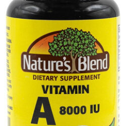 Vitamina A Natures Blend, 8.000 Ui, 100 Cápsulas De Gel