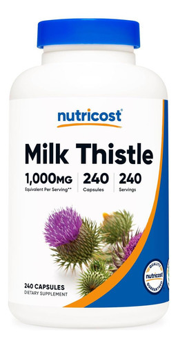 Nutricost Milk Thistle 1.000mg Equivalente, 240 Cápsulas - 2