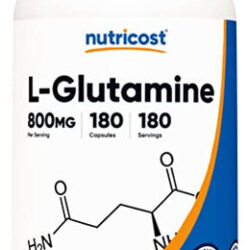 Suplemento Nutricost L-glutamina 800 Mg 180 Cápsulas