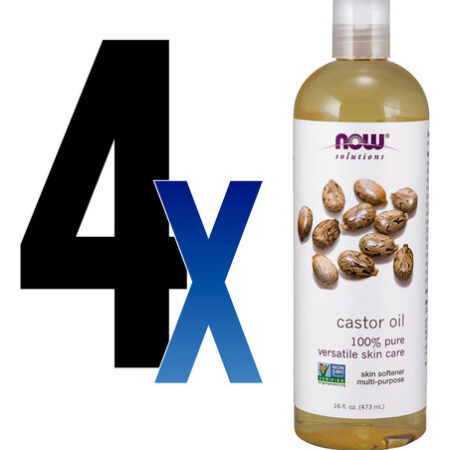 Óleo De Castor 473ml Now Foods Castor Oil 100% Puro 4un - Imagem 2