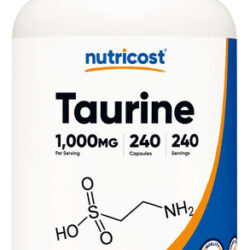 Suplemento Nutricost Taurine 1000 Mg Cápsulas 240 Porções