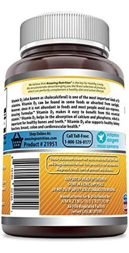Fórmulas Incríveis Colecalciferol De Vitamina D3 - 10.000 U - Imagem 2