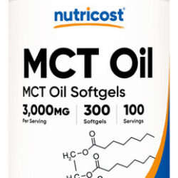 Cápsulas Gelatinosas Mct Oil Nutricost 1000mg 300 Cápsulas G