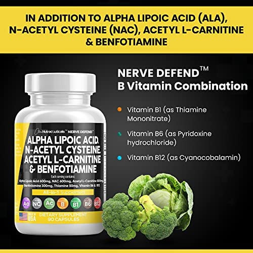 Ácido Alfa Lipóico 600 Mg N-acetil Cisteína 600 Mg Acetil L - Imagem 5