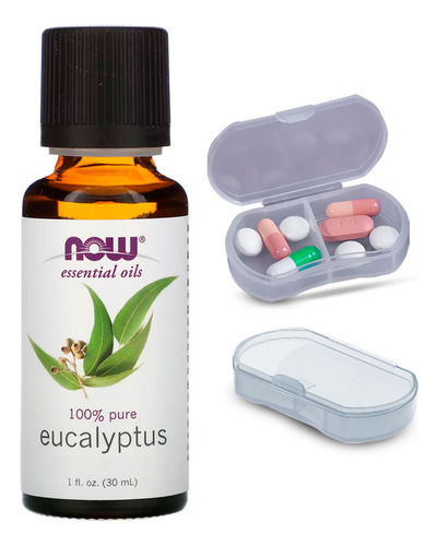 Now Foods Óleo Eucalipto 30ml Globulus + Porta Cápsulas