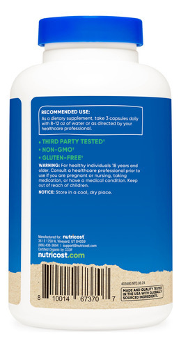 Suplemento Nutricost Raiz De Beterraba 2400mg 180 Cápsulas - Imagem 5