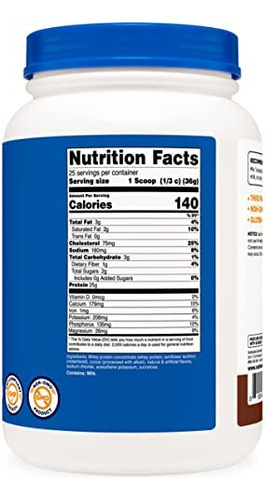 Nutricost Whey Protein Concentrate (chocolate) 2lbs - Sem G - Imagem 3