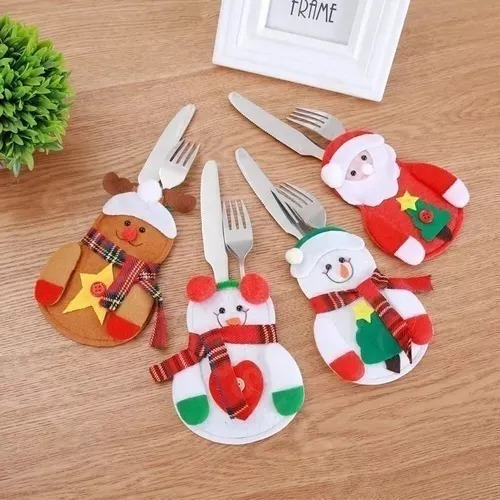 Hhh 12pcs Mesa Decoração Natal Enfeite Porta Natalinos - Imagem 8