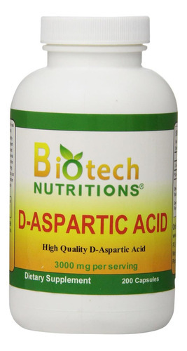 Suplemento Dietético De Ácido D-aspártico Da Biotech Nutriti