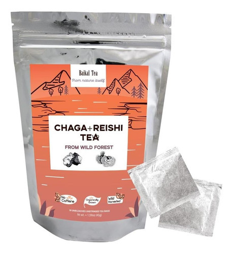 Chá Baikal Chá Chaga Reishi Chá Chaga Selvagem Com Reishi -