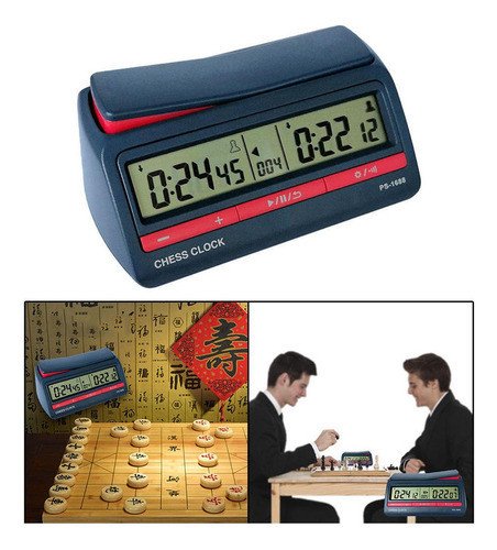 Torneio Digital Portátil Relógio De Xadrez Jogo Timer Board - Imagem 7
