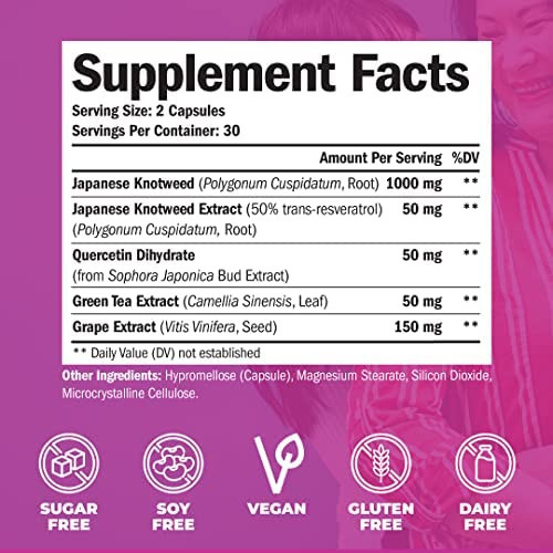 Resveratrol Com Knotweed Japonês E Chá Verde - Suplemento D - Imagem 2