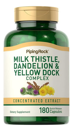 Piping Rock Milk Thistle, Dandelion & Yellow Dock | 180 Cáps