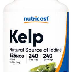 Suplemento Nutricost Kelp Tablets 325mcg Iodo 240 Comprimido