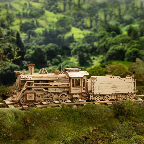 Puzzle De Madeira 3d, Trem A Vapor, Construção Em Madeira - Imagem 9